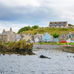 Sandend is a small fishing village near Banff and Portsoy. In the late 19th and early 20th centuries it was an active fishing village. There were two fish-houses
