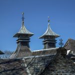 A detail of the pagodas at the Strathisla Distillery, Keith, Moray.